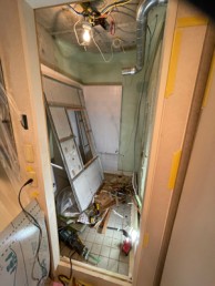 お湯が真上から降り注ぎシャワーだけでもたっぷりリラックス 世田谷区I様邸 お湯が真上から降り注ぎシャワーだけでもたっぷりリラックス 世田谷区I様邸